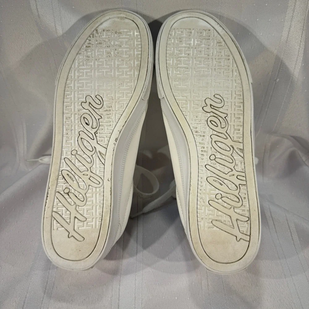 Tommy Hilfiger White Leather Low Top Sneakers‎ Mens 10 (Womens 11.5)